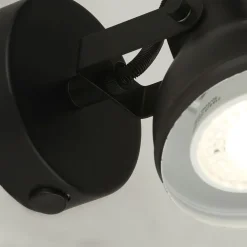 Outlet Searchlight Schwarzer Wandspot Metall verstellbar GU10 bis 50 W