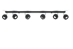 Sollux Schwarzer Wohnzimmerstrahler Metall 120 cm lang GU10* Deckenleuchten|Spots