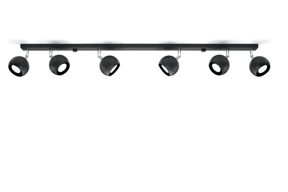 Sollux Schwarzer Wohnzimmerstrahler Metall 120 cm lang GU10* Deckenleuchten|Spots