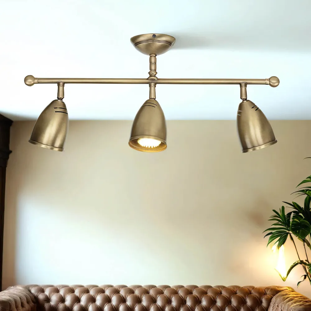 Giovanni Battista Schwenkbare Deckenlampe Rustikal Bronze Hell* Metall Lampen|Messinglampen