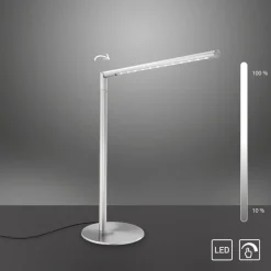 Just Light Schwenkbare LED Schreibtischleuchte Metall 5 W dimmbar