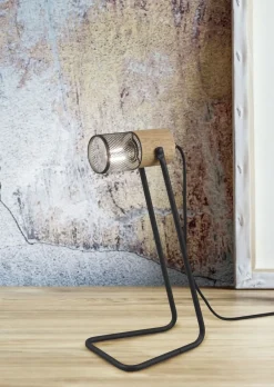 Clearance Trio Reality Schwenkbare Schreibtischlampe Metall Holz 40 cm E14