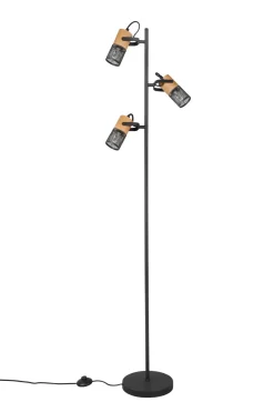 Clearance Trio Reality Schwenkbare Stehlampe Metall Holz 150 cm E14 Vintage