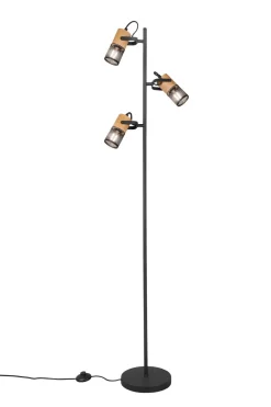 Clearance Trio Reality Schwenkbare Stehlampe Metall Holz 150 cm E14 Vintage