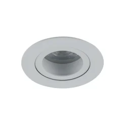 TK Lighting Schwenkbarer Einbauspot Metall Ø7,5 cm IP65 Weiß