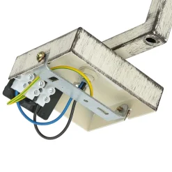 Luminex Shabby Chic Wandlampe Weiß HAKON mit Echt Holz* Rustikale Lampen|Vintage Lampen