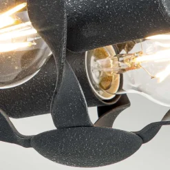 Elstead Shabby Deckenleuchte Rustikal Metall Ø 33 cm rund Grau