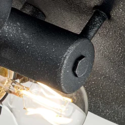 Elstead Shabby Deckenleuchte Rustikal Metall Ø 33 cm rund Grau