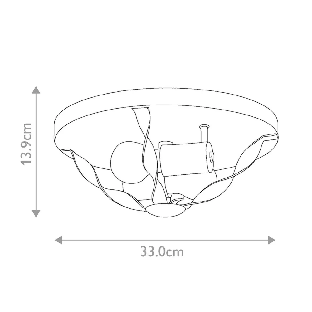 Elstead Shabby Deckenleuchte Rustikal Metall Ø 33 cm rund Grau
