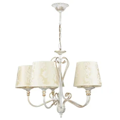 Outlet Jupiter Shabby Kronleuchter in Gold Ecru Ø64cm GANARA