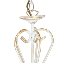 Outlet Jupiter Shabby Kronleuchter in Gold Ecru Ø64cm GANARA