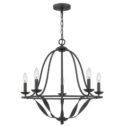Elstead Shabby Kronleuchter Metall Grau Ø 63,6 cm Rustikal* Wohnzimmerlampen|Esszimmer Lampen