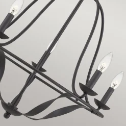 Elstead Shabby Kronleuchter Metall Grau Ø 63,6 cm Rustikal* Wohnzimmerlampen|Esszimmer Lampen