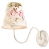 Outlet Lamkur Shabby Wandleuchte Landhaus Stoff Leuchte Rustikal