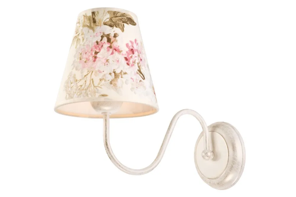 Outlet Lamkur Shabby Wandleuchte Landhaus Stoff Leuchte Rustikal