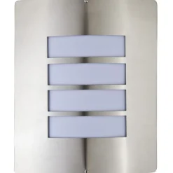 Hot Harms Import Silberne Außenwandlampe OSLO H:29cm Edelstahl E27