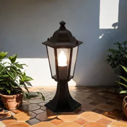 Easylight Sockel Wegeleuchte Schwarz PARIS Landhausstil E27* Rustikale Lampen|Wegeleuchten