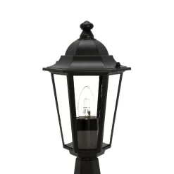 Easylight Sockel Wegeleuchte Schwarz PARIS Landhausstil E27* Rustikale Lampen|Wegeleuchten