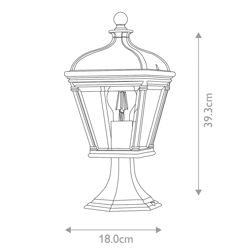 Elstead Sockelleuchte 39,3 cm IP44 Schwarz E27 Garten Weg* Gartenlaternen|Industrie Lampen