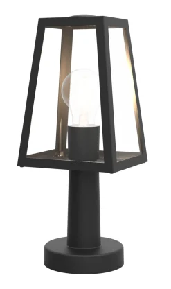 Best Eco-Light Sockelleuchte Aluminium Glas E27 IP44 H:33,8 cm Modern