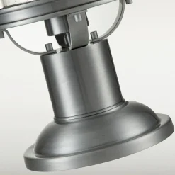 Elstead Sockelleuchte Aluminium Glas E27 IP44 46,6 cm hoch* Vintage Lampen|Metall Lampen