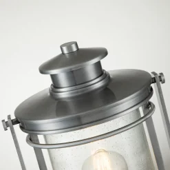 Elstead Sockelleuchte Aluminium Glas E27 IP44 46,6 cm hoch* Vintage Lampen|Metall Lampen