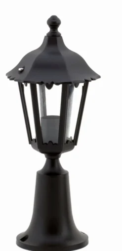 New Lido Sockelleuchte außen E27 Schwarz 40 cm IP43