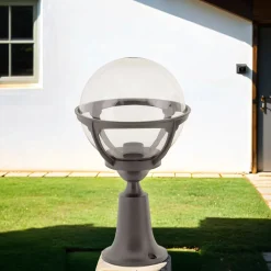 Lido Sockelleuchte Außen Kugel Schirm IP44 37cm Vintage E27* Vintage Lampen|Wegeleuchten