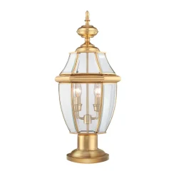 Outlet Elstead Sockelleuchte außen Messing Glas rostfrei IP44 E14