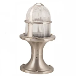 Lido Sockelleuchte außen Nickel Echt-Messing H:28cm