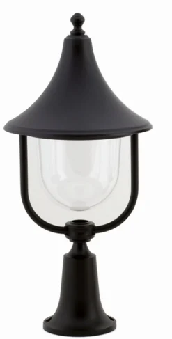 Lido Sockelleuchte außen Schwarz 57 cm IP43 E27 Rustikal* Außenleuchten Antik|Gartenlaternen