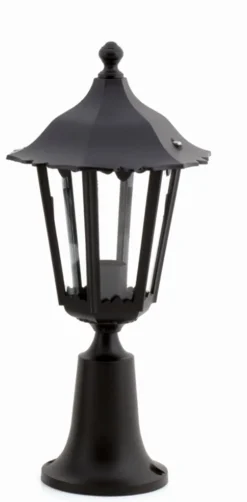 Lido Sockelleuchte außen Schwarz IP43 43 cm Rustikal* Außenleuchten Antik|Gartenlaternen