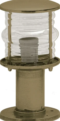 Andromeda Sockelleuchte Echt-Messing Glas 22 cm hoch IP53 E27* Gartenlaternen|Messinglampen