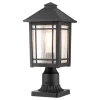 Best Elstead Sockelleuchte Garten E27 IP44 44,5 cm hoch Schwarz