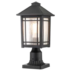 Best Elstead Sockelleuchte Garten E27 IP44 44,5 cm hoch Schwarz