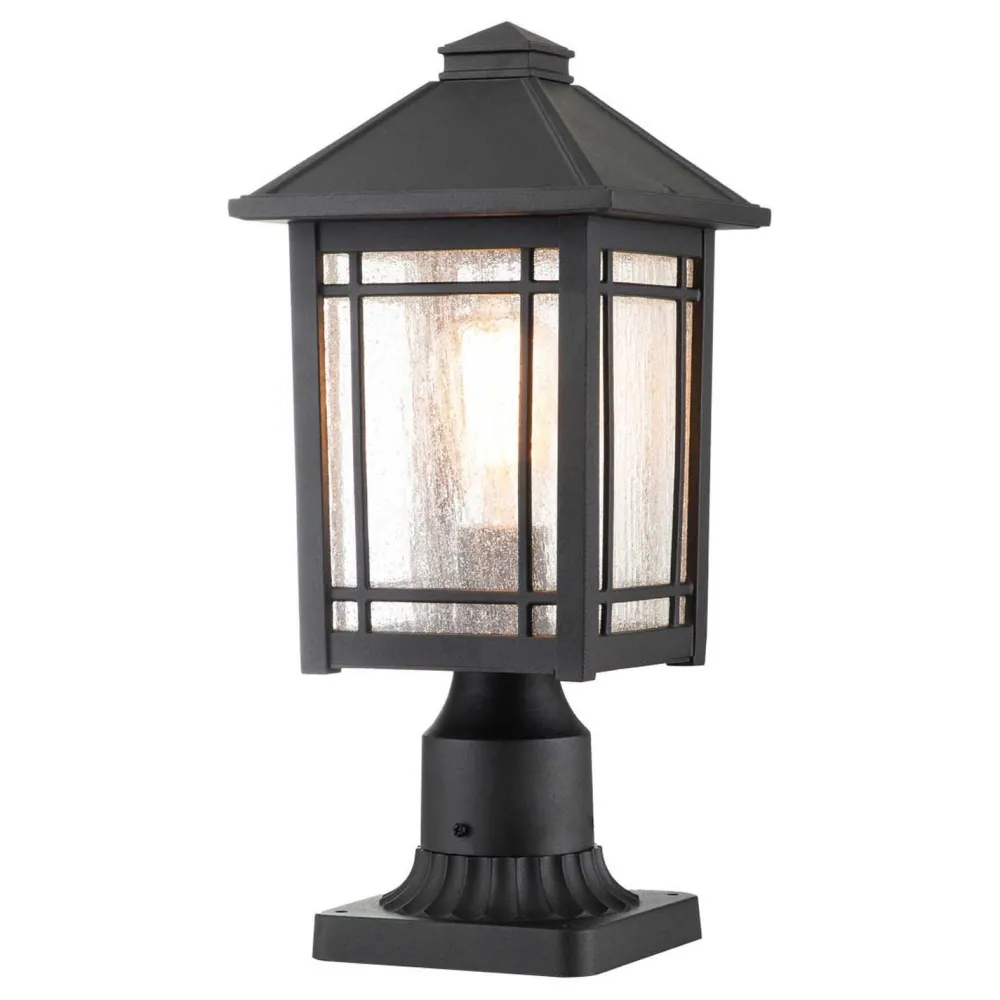 Best Elstead Sockelleuchte Garten E27 IP44 44,5 cm hoch Schwarz