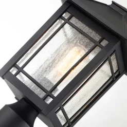 Best Elstead Sockelleuchte Garten E27 IP44 44,5 cm hoch Schwarz