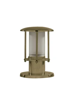 Andromeda Sockelleuchte Glas Messing E14 IP53 H: 22 cm klein* Gartenlaternen|Messinglampen