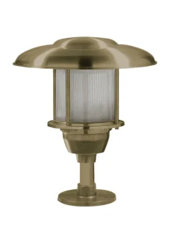 Andromeda Sockelleuchte Messing Glas E27 IP64 32 cm hoch Maritim* Gartenlaternen|Messinglampen