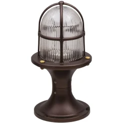 Outlet Lido Sockelleuchte Messing Glas E27 IP54 28 cm hoch Maritim