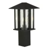 Searchlight Sockelleuchte Schwarz 45 cm IP44 E27 Aluminium Glas* Rustikale Lampen|Wegeleuchten
