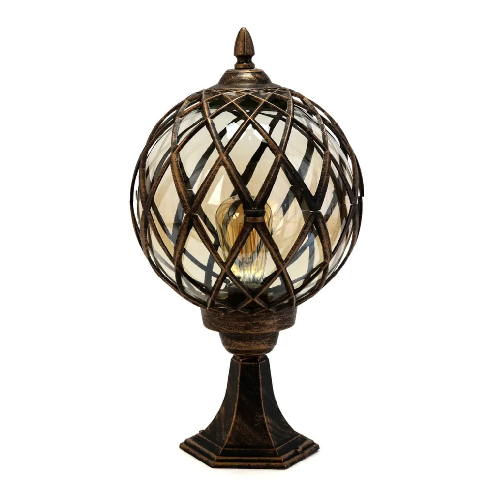 Easylight Sockelleuchte Schwarz Kupfer Außen Rustikal Retro* Rustikale Lampen|Vintage Lampen