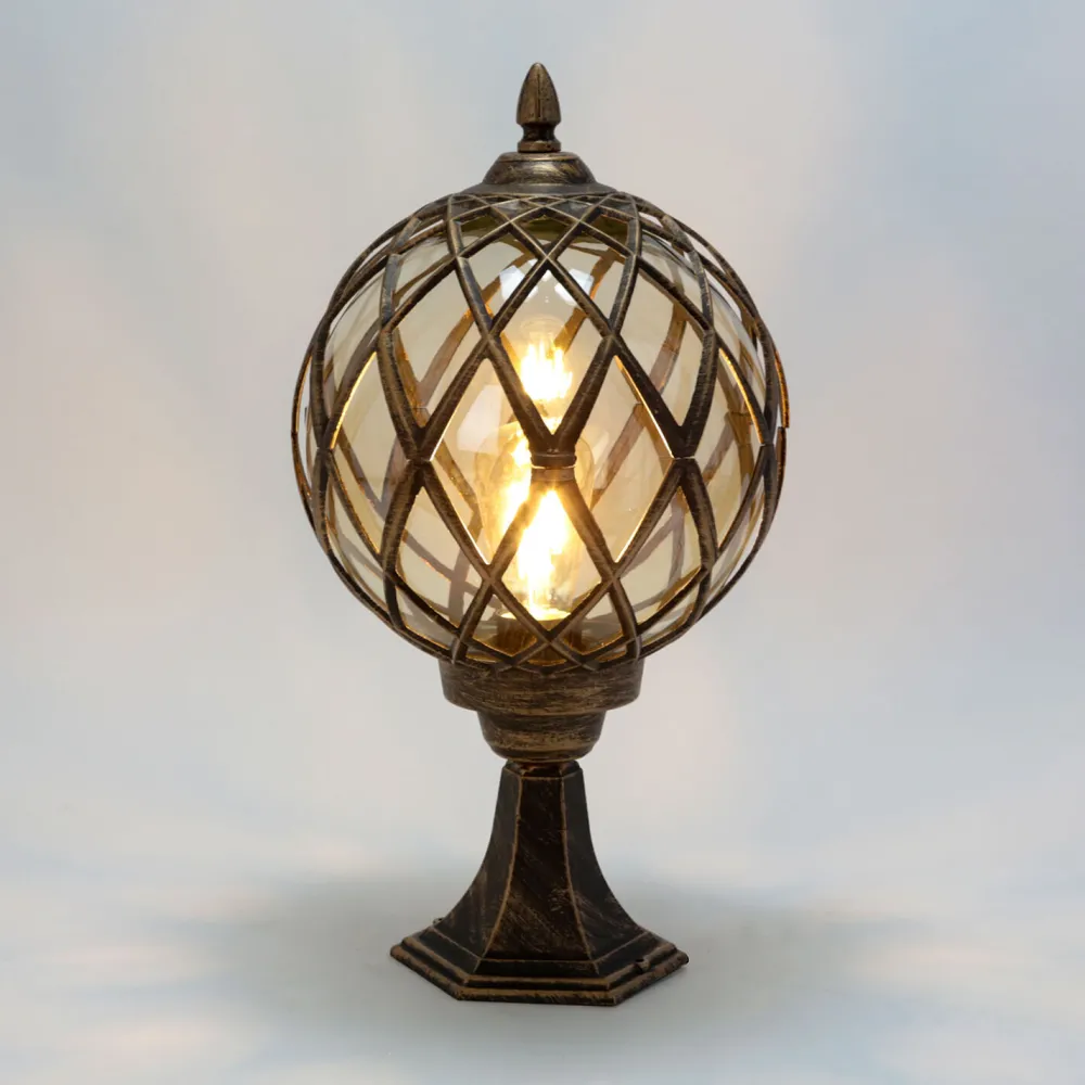 Easylight Sockelleuchte Schwarz Kupfer Außen Rustikal Retro* Rustikale Lampen|Vintage Lampen