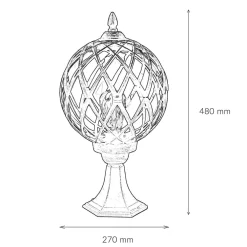 Easylight Sockelleuchte Schwarz Kupfer Außen Rustikal Retro* Rustikale Lampen|Vintage Lampen