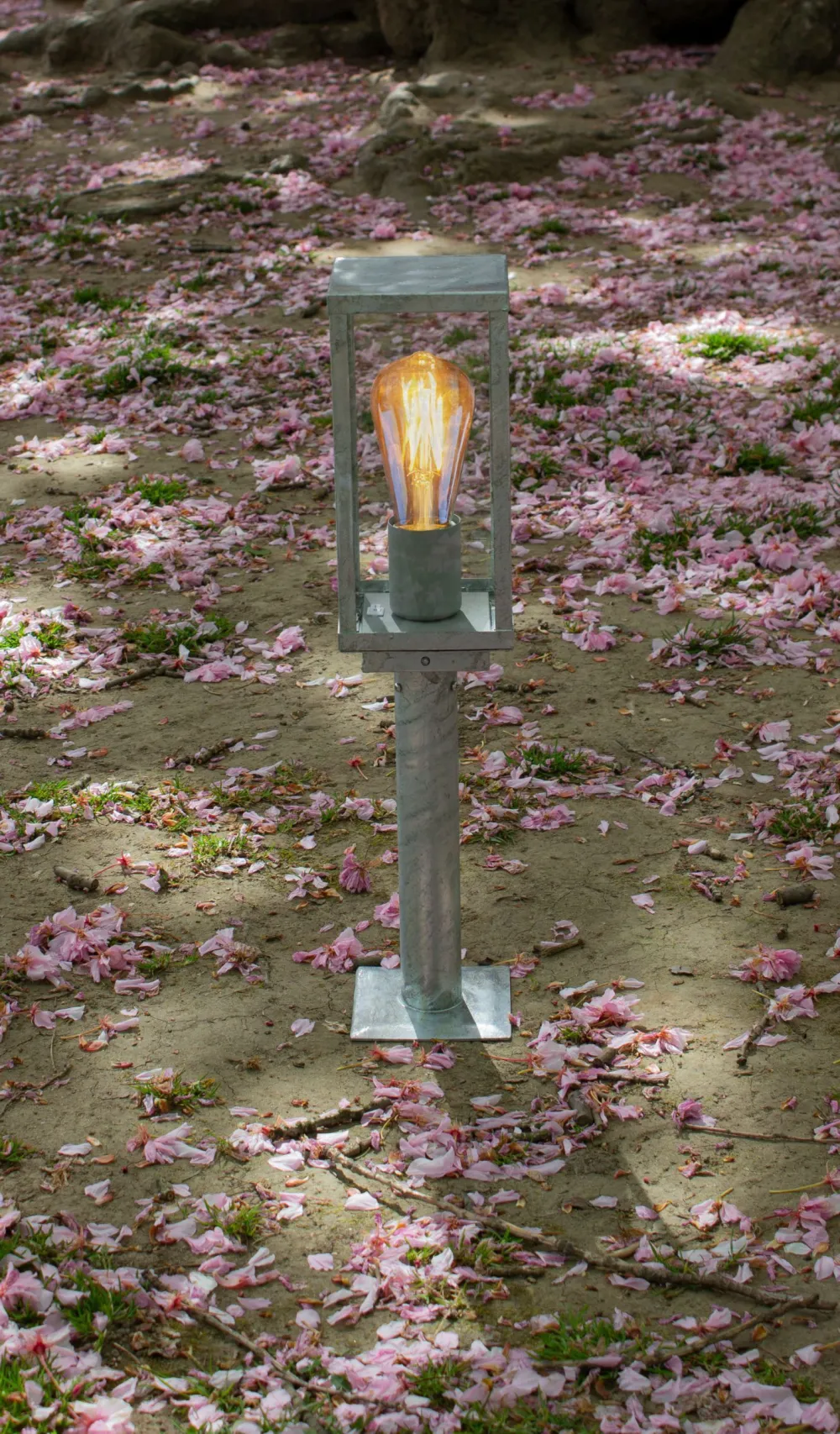 Sale Eco-Light Sockelleuchte Vintage Aluminium in Zink IP44 E27 50 cm