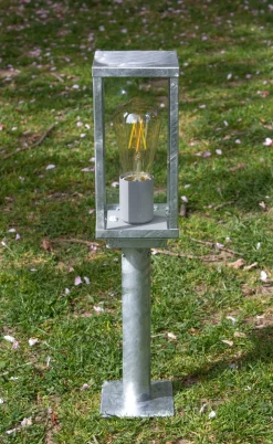 Sale Eco-Light Sockelleuchte Vintage Aluminium in Zink IP44 E27 50 cm