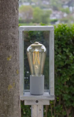 Sale Eco-Light Sockelleuchte Vintage Aluminium in Zink IP44 E27 50 cm