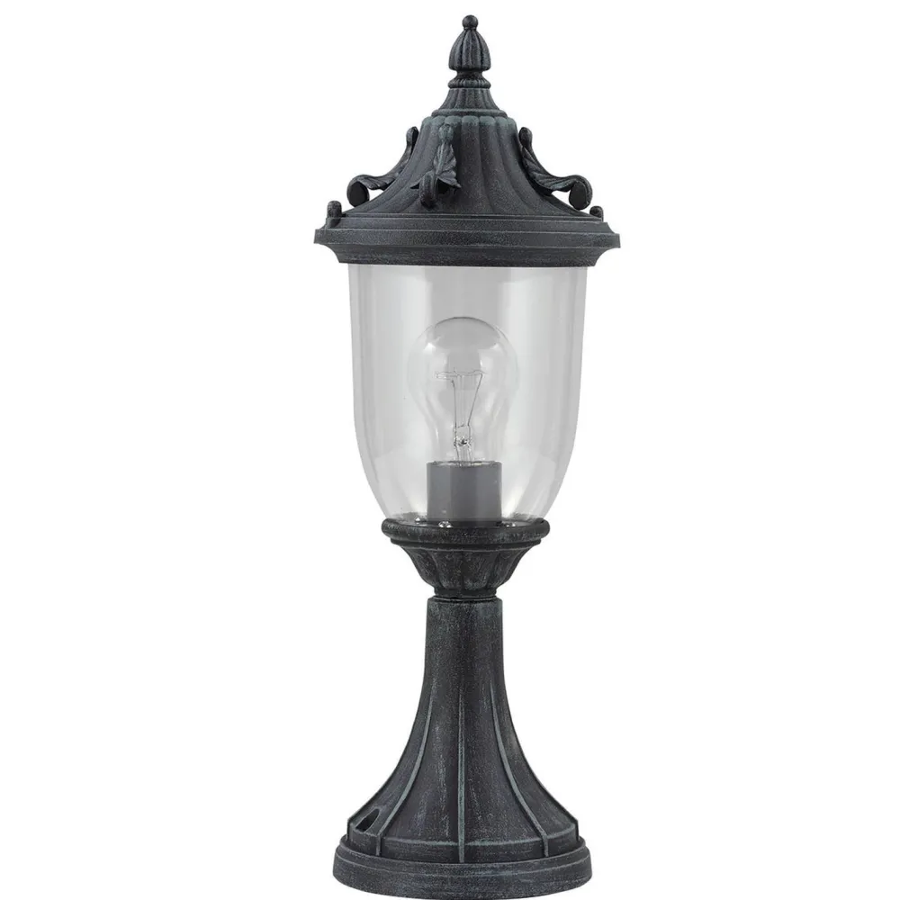 Online Elstead Sockelleuchte Vintage Rustikal Schwarz Grün antik 41 cm