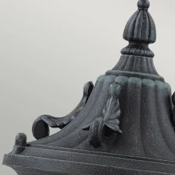 Online Elstead Sockelleuchte Vintage Rustikal Schwarz Grün antik 41 cm