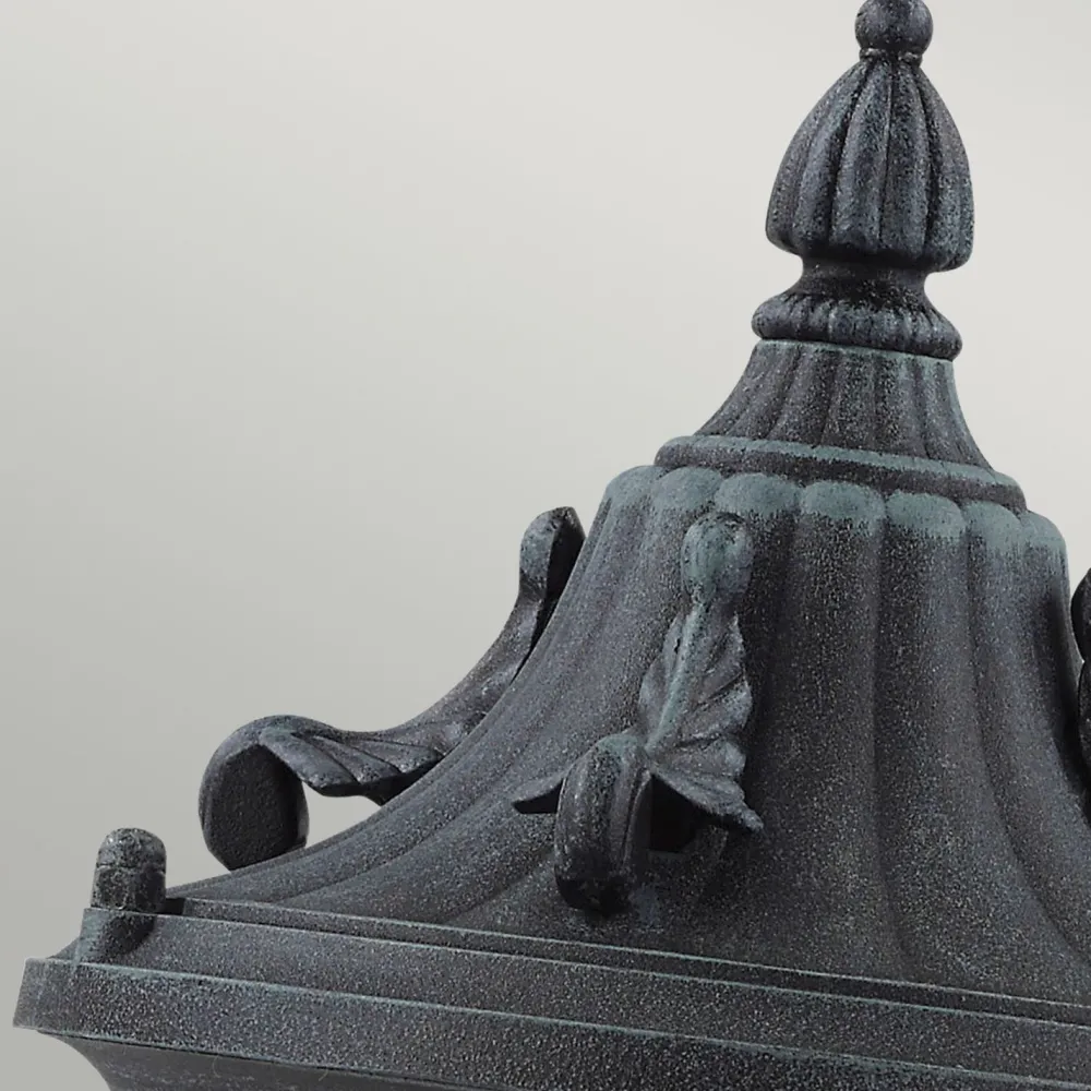 Online Elstead Sockelleuchte Vintage Rustikal Schwarz Grün antik 41 cm